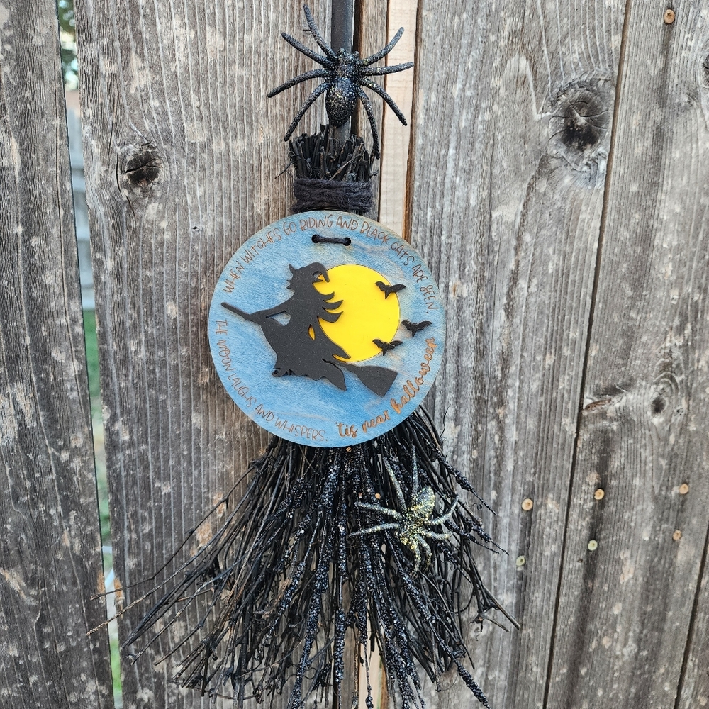 Halloween Witch Broom Wall‎ Decor